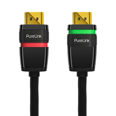 Obrázek PureLink HDMI kabel Ethernet bez halogenů s bezpečnostním uzávěrem, kompatibilní 2.0, rozlišení UltraHD až 4096x2304 Pixel (4K2K Quad FullHD 2160p), 3D, černý