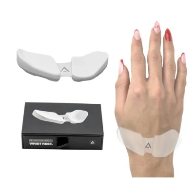 Obrázek DELTAHUB Carpio 2.0 ergonomische Handgelenkauflage für Rechtshänder, Handgelenkstütze bei Benutzung der PC Maus, Reduziert Überstreckung, Ermüdung &amp; Handgelenkschmerz, leichtes Gleiten Large/Weiß