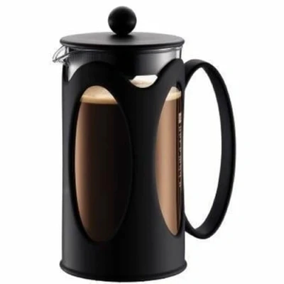 Obrázek Bodum Kenya kávovar (French Press System, permanentní filtr z ušlechtilé oceli, 1,0 litru), černý