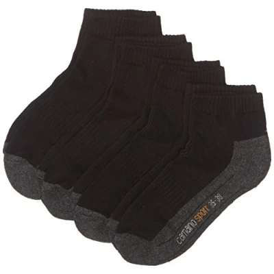 Obrázek camano Sport Quarter BOX 4 PACK Sportovní ponožky, Muži, Velikost: 47 49, Black
