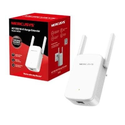 Obrázek Mercusys ME30 WLAN Verstärker Repeater AC1200 (867MBit/s 5GHz + 300MBit/s 2,4GHz, Verstärker, App Steuerung, Signalstärkeanzeige, kompatibel zu allen Geräten, AP Modus)