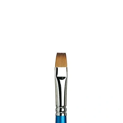 Obrázek Winsor &amp; Newton 5305012 Cotman syntetické vlasy akvarelový štětec série 555, plochý štětec, dlouhá rukojeť s vynikající pružností, barevnou nosností a přesností bodů č. 12, 12 mm