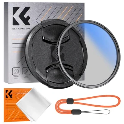 Obrázek K&amp;F Concept Polfilter 49mm CPL Filter mit Objektivdeckel, Objektivdeckel Halteband, Reinigungstücher aus Mikrofaser Slim Cirkular K Serie Pro