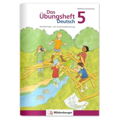 Obrázek Das Übungsheft Deutsch 5: Rechtschreib und Grammatiktraining Lernheft für 5. Klasse Deutsch, Rechtschreibung üben in der Sekundarstufe, inkl. Lösungsheft Sticker