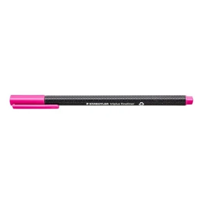 Obrázek STAEDTLER 334 20 Triplus Fineliner (trojhranný, super jemný, kovový hrot, šířka linie cca 0,3 mm, 10 kusů) purpurová