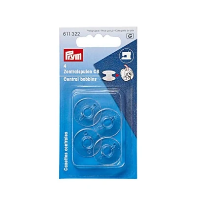 Obrázek Prym 611322 Cívky pro šicí stroj, CB, 20,5 mm, plast, transparentní, 19 mm