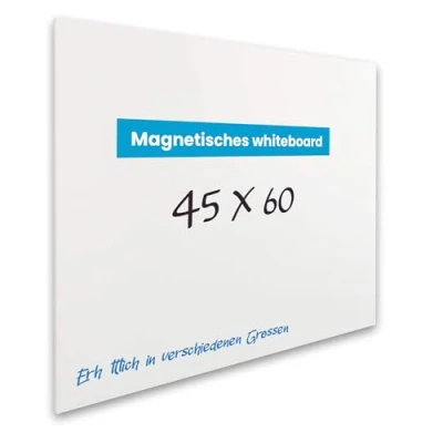 Obrázek Vivol Bílá tabule, magnetická, bezrámová magnetická tabule bez odkládání tužek plstěná stěna 8 velikostí magneticky stíratelná (45 x 60, bílá)