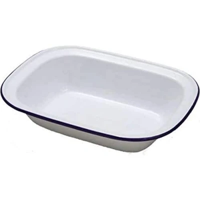 Obrázek IBILI Fuente Rectangular Blanca 15 cm, Stainless Steel, weiß/blau, Centimeters cm