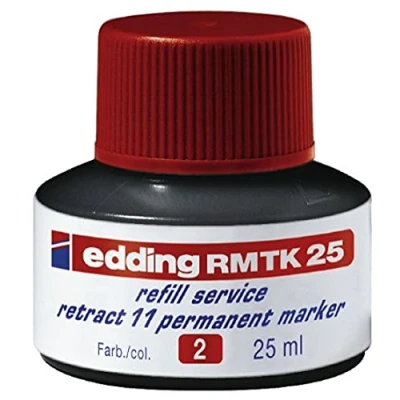 Obrázek Edding 4 pro RMTK25002 plnicí inkoust Usche servis Retract 11 permanentní popisovač, 25 ml, Červená