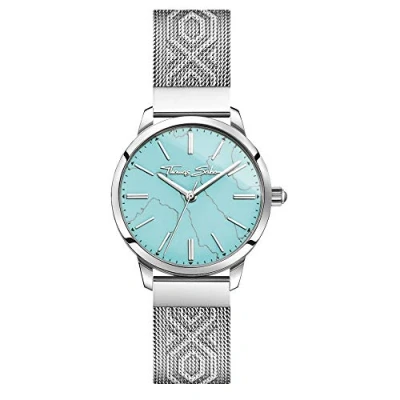 Obrázek Thomas Sabo Dámské náramkové hodinky tyrkysové analogové quartzové ušlechtilá ocel WA0343 201 215 33 mm, stříbrná, Náramek
