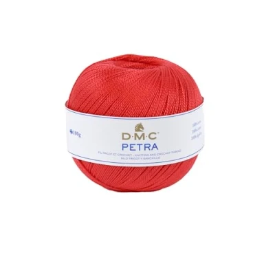 Obrázek DMC 993A 5 05666 Häkelgarn, Cotton, Leuchtendes Rot, 9x9x8 cm, 100
