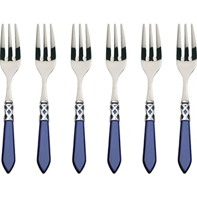 Obrázek Bugatti ALC2M N4217 Aladdin 6 teiliges Besteckset Kuchengabeln, Edelstahl/Kunststoff (ABS), blau, 21 x 18 3 cm