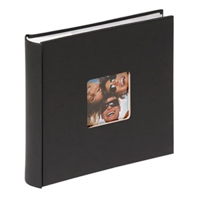 Obrázek walther design Fotoalbum černé 200 fotografií 10 x 15 cm album na poznámky s vyraženým krytem, Fun ME 110 B