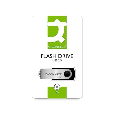 Obrázek Q Connect 8 Gb USB Flash Drive schwarz qconfd8gbevo
