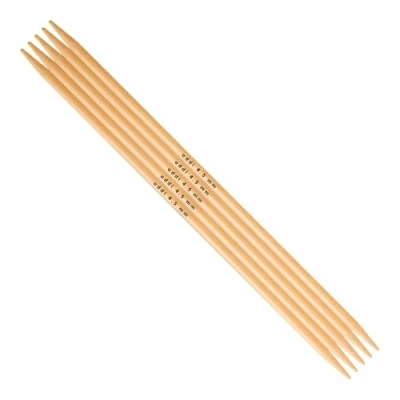 Obrázek Addi Podvazkové pletací jehlice Bamboo, bambus, vícebarevné, 23 x 4 1 cm
