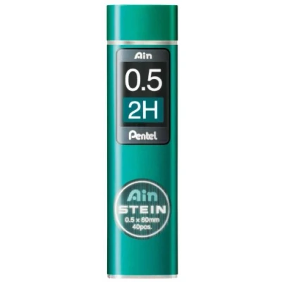Obrázek Pentel Ain STEIN C275 jemné tuhy, 40 náplní v plechovce, 0,5 mm, stupeň tvrdosti 2H (12 dávek)