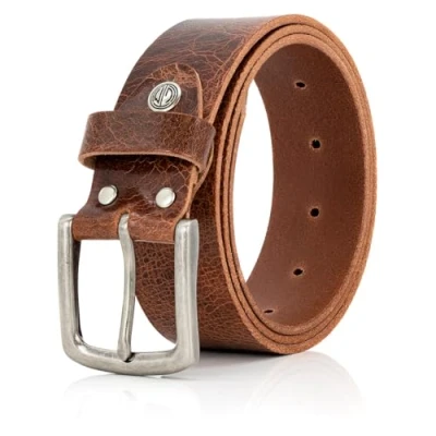 Obrázek LINDENMANN Pásek pánský buvolí kůže 40 mm koňak, Tmavě hnědá