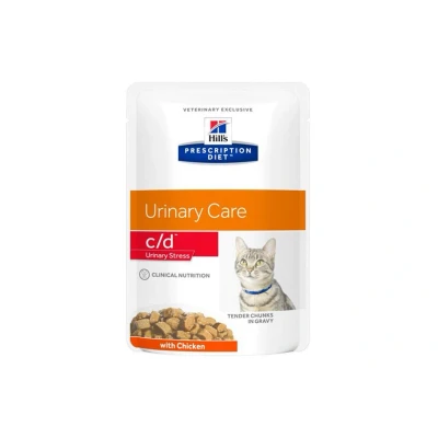 Obrázek HILLS Prescription Diet Kapsička Feline C/D Urinary Stress Chicken 12x85g