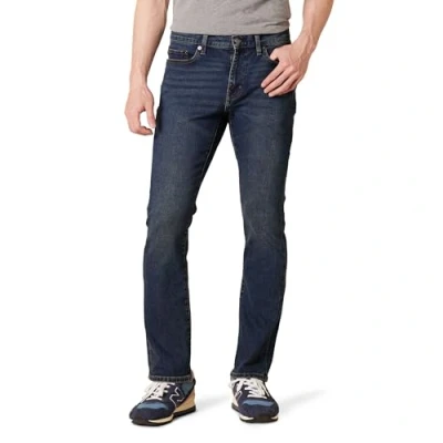 Obrázek Amazon Essentials Herren Bootcut Jeans mit schmaler Passform, Dunkle Waschung, 32W / 32L