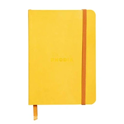 Obrázek Rhodia 117316C poznámkový sešit (s měkkou obálkou, linkovaný, 72 listů, DIN A6, 10,5 x 14,8 cm) 1 kus pokleslé žluté
