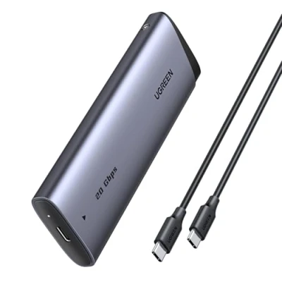 Obrázek UGREEN 20Gbps M.2 SSD kryt USB C 3.2 Gen 2x2, NVMe a SATA M2 pro 2280/2242/2230/2260, kompatibilní s HP 14pro, iPhone16 Promax, PS5