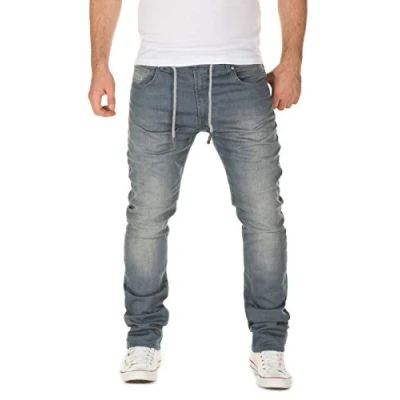 Obrázek WOTEGA pánské džíny Noah Sweathose v džínovém vzhledu joggingové Slim, Šedá (Turbulence Grey 3r4215)
