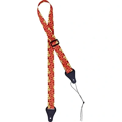 Obrázek Ortega Guitars Nastavitelný popruh na ukulele Nylon Straps Series orange flower (OUS ORFL)
