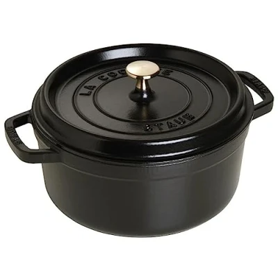 Obrázek Litinová pekáč / koktail STAUB, kulatá 26 cm, 5 l, černá