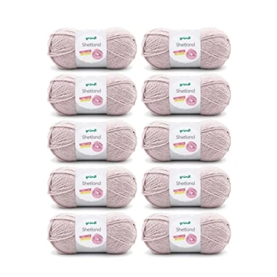 Obrázek Gründl Shetland vlna (módní a měkká pletací příze z 80 % polyakrylu 20 vlny, 100 g / 170 m, tloušťka jehlic: 7 8, 10 x g), moka melanž