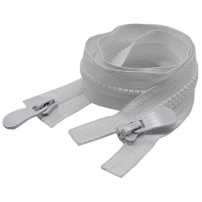 Obrázek YaHoGa 80 cm #8 zip plast dělitelný 2cestný bílý pro kabát bundy (RZTW bílá)
