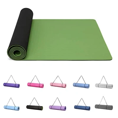 Obrázek Good Nite Yogamatten Für Frauen Rutschfeste Strukturierte Oberflächen Gymnastikmatte Yoga Matte Dick 6 mm 10 Mit Tragegurt Tpe Übungsmatte Pilates Gymnastik (183X61cm)