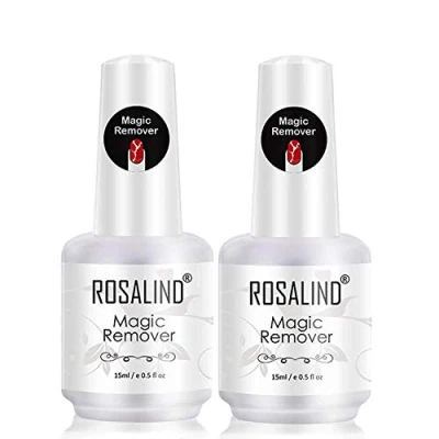 Obrázek ROSALIND Gellack Entferner Set für UV Nagellack Magic Remover Aceton Peel Off 2 Stück 15ml Kit Schnelles Entladen