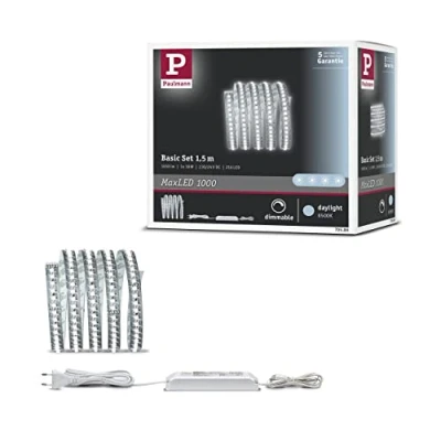 Obrázek Paulmann 70586 LED Stripe MaxLED 1000 základní sada 1,5 m bílé denní světlo 17 W 230/24 V 36VA stříbrný světelný pás světelné pásky světelná hadice