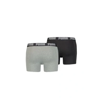 Obrázek PUMA Pánské plavky Basic Boxer 2p, 691 tmavě šedá melanž / černá