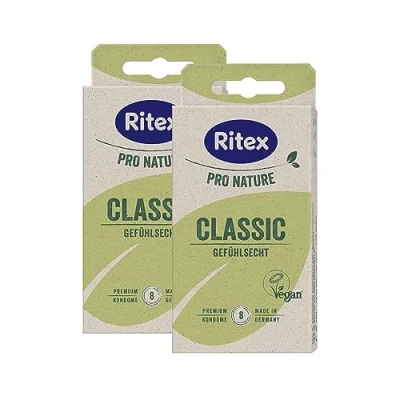 Obrázek Ritex Pro Nature Classic kondomy přirozeně citlivé trvale spravedlivé Made in Germany, 16 kusů