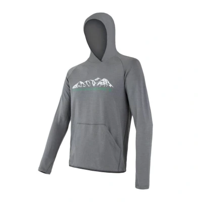 Obrázek Sensor Merino Upper Mountains pánské klokanka s kapucí šedá XL Mikina