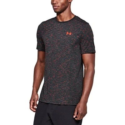 Obrázek Under Armour HeatGear Threadborne Tréninkové tričko, pánské, bezešvé, černá, s