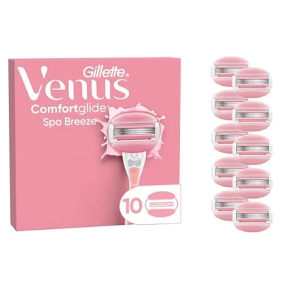 Obrázek Gillette Venus ComfortGlide Spa Breeze Damenrasierklingen, 10 Ersatzklingen für Damenrasierer