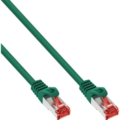 Obrázek InLine 76411G S/FTP patch kabel (250MHz, PVC, měď, 1 m) zelený