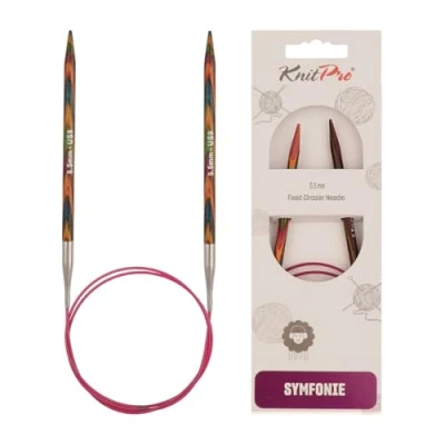 Obrázek KnitPro K21385 kruhová pletací jehla, dřevo, vícebarevná, 5,5 mm