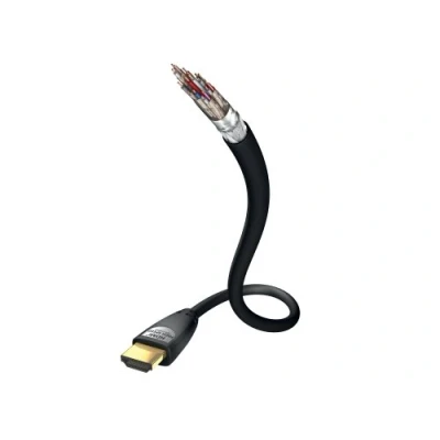 Obrázek inakustik 00324550 Star Standard HDMI 2. 0b Kabel s Ethernetem Pro přenos signálů Ultra HD 5,0 m v černé 2160p 4K 25/30Hz audio Return Channel