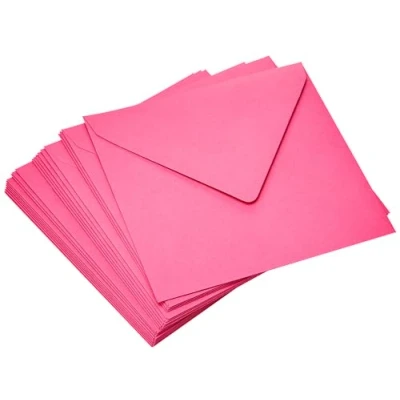 Obrázek Clairefontaine 5578C balení s 20 obálkami pylu, 140 x mm, 120 g, ideální pro pozvánky a korespondenci, fuchsia, 1