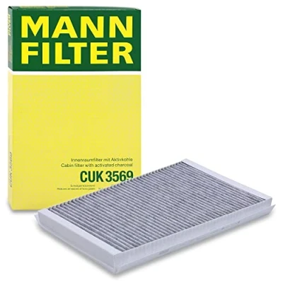 Obrázek MANN FILTER Interiérový filtr CUK 3569 pylový s aktivním uhlím pro osobní automobily