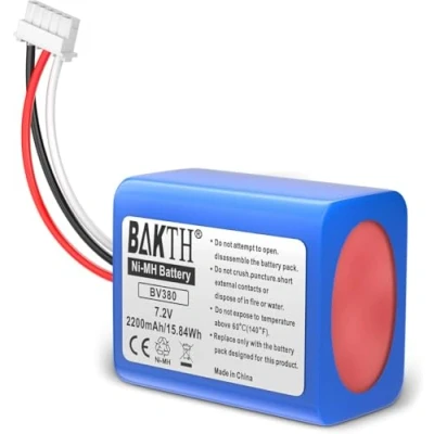 Obrázek BAKTH 2200mAh 7. 2V NiMH akumulátor skutečná kapacita pro Braava 380T, 380, 390T Mint Plus 5200, 5200C