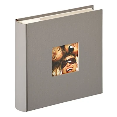 Obrázek walther design Fotoalbum šedé 200 fotografií 10 X 15 cm vkládací album na poznámky s vyraženým krytem, Fun ME 110