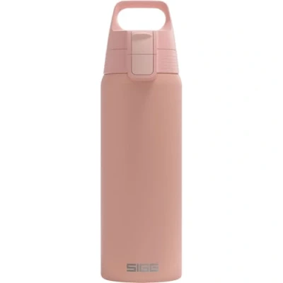 Obrázek SIGG Nerezová láhev na pití Shield ONE Shy Pink vhodná pro sycené nápoje zabezpečená proti vytečení lehká jako pírko bez BPA outdoor &amp; fitness světle růžová 0,75 l