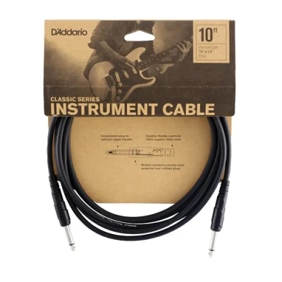 Obrázek D&#039;Addario kytarový kabel Classic Series Instrumentenkabel 1/4palcový konektor na 3. 048 počítadlo 1 balení