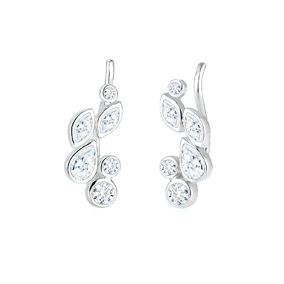 Obrázek Elli Náušnice Earcuff kapky zirkon 925 stříbro, Fazetový brus, Kubická zirkonie