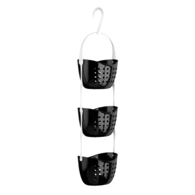 Obrázek Premier Housewares sprcha Caddy se 3 úrovněmi, černá, PP polypropylen, 16x22x83