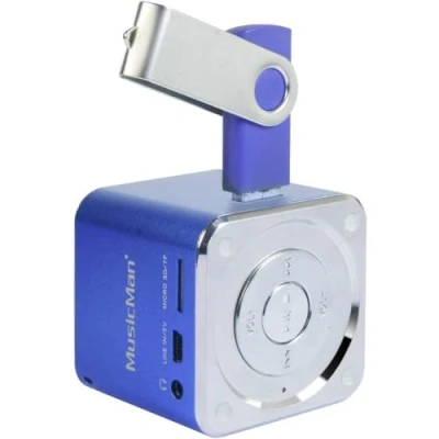 Obrázek Technaxx Mini Musicman 3 W modrý přenosný reproduktor (1 way, W, 150 18000 Hz, 4 ohmy, 10%, kabel)